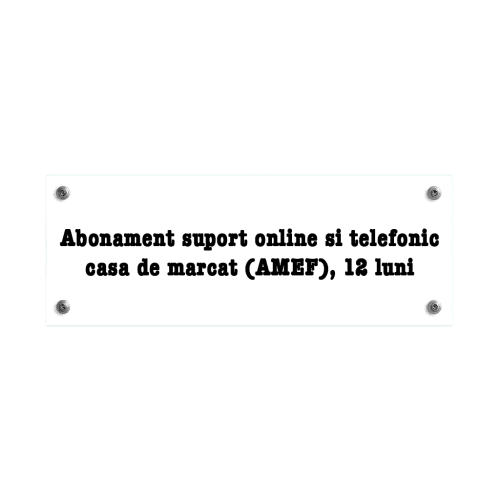 Abonament suport online si telefonic casa de marcat (AMEF), 12 luni