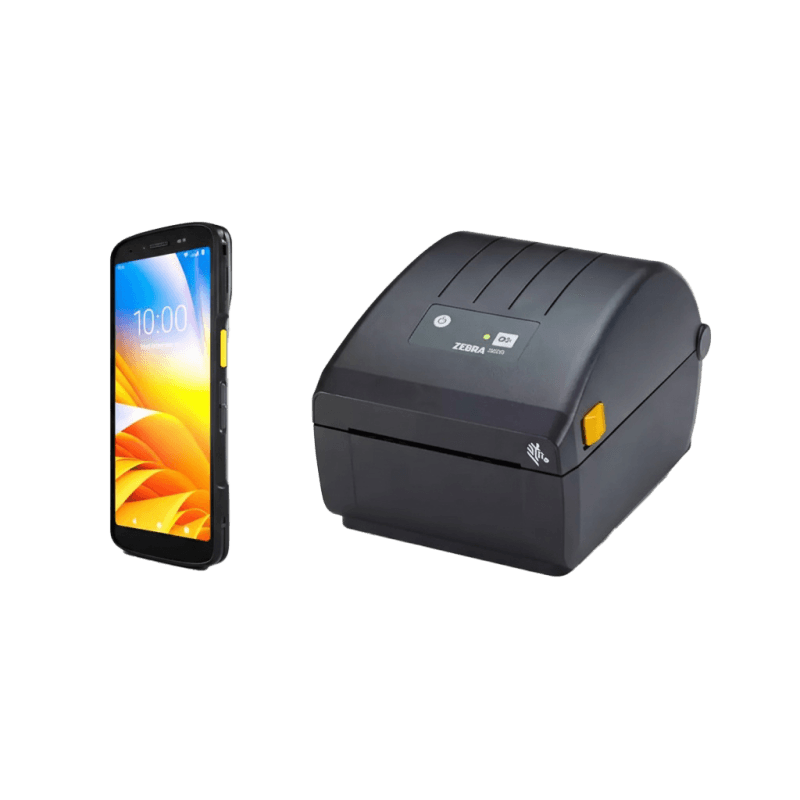Pachet Depozit & Logistică cu Terminal mobil Zebra TC22 SE4710 + Imprimantă etichete Zebra ZD220d 203 dpi