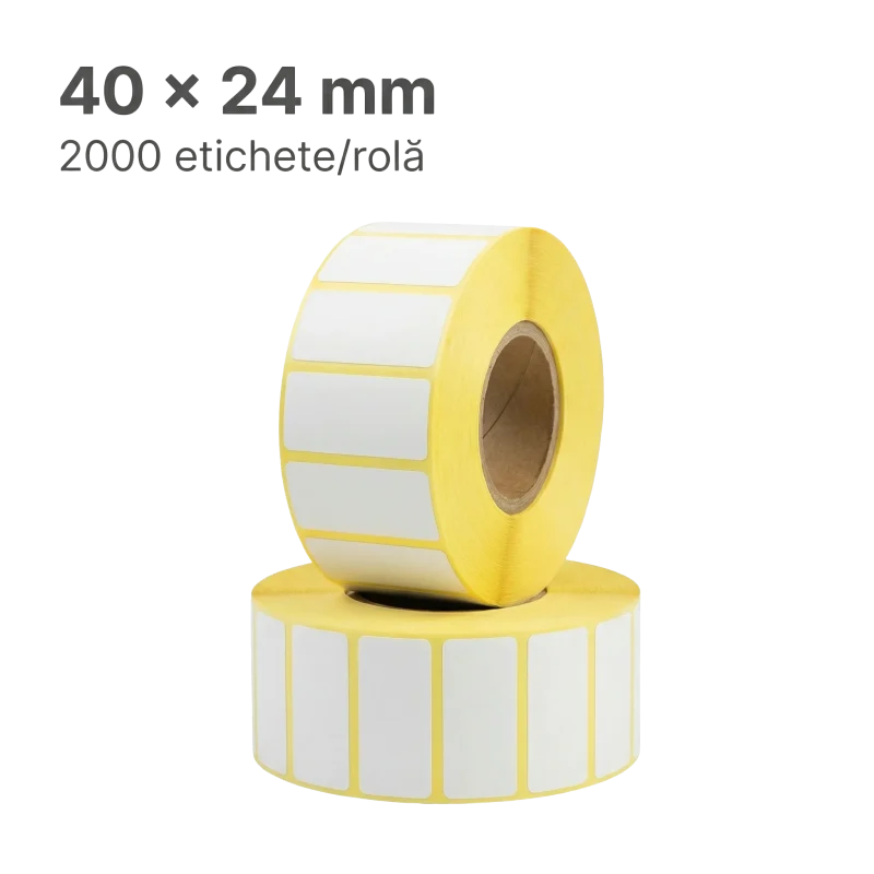 Etichete Termice H2510 40×24 mm – 2000/Rolă, FI 40 mm
