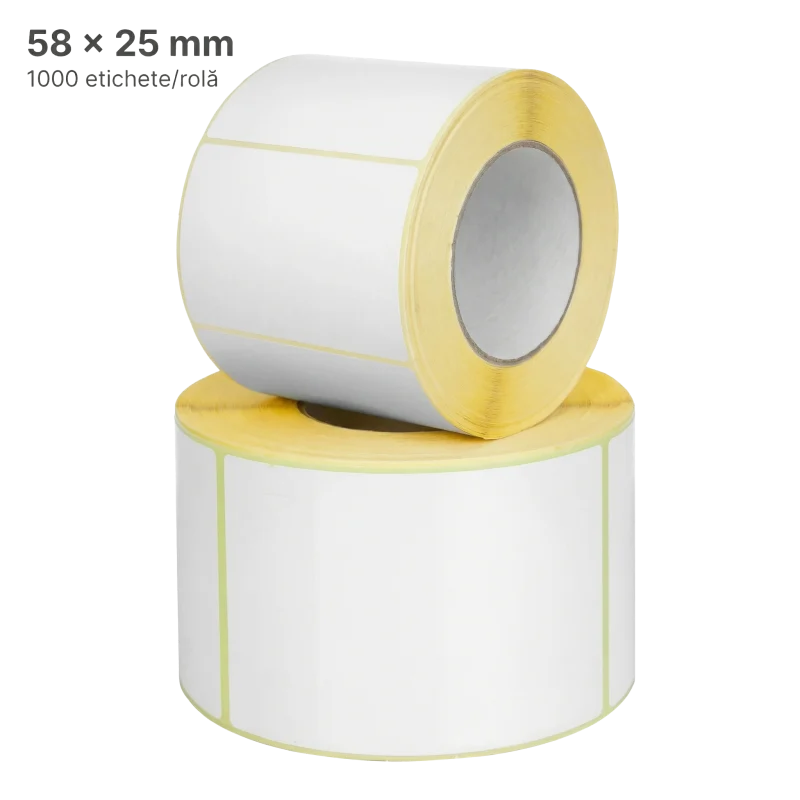 Etichete Termice H2510 58×25 mm – 1000/Rolă, FI 40 mm