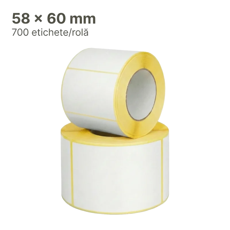 Etichete Termice 58×60 mm – 700/Rolă, FI 40 mm