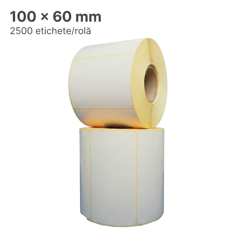 Etichete Termice H2510 100×60 mm – 2500/Rolă, FI 76 mm Industrial