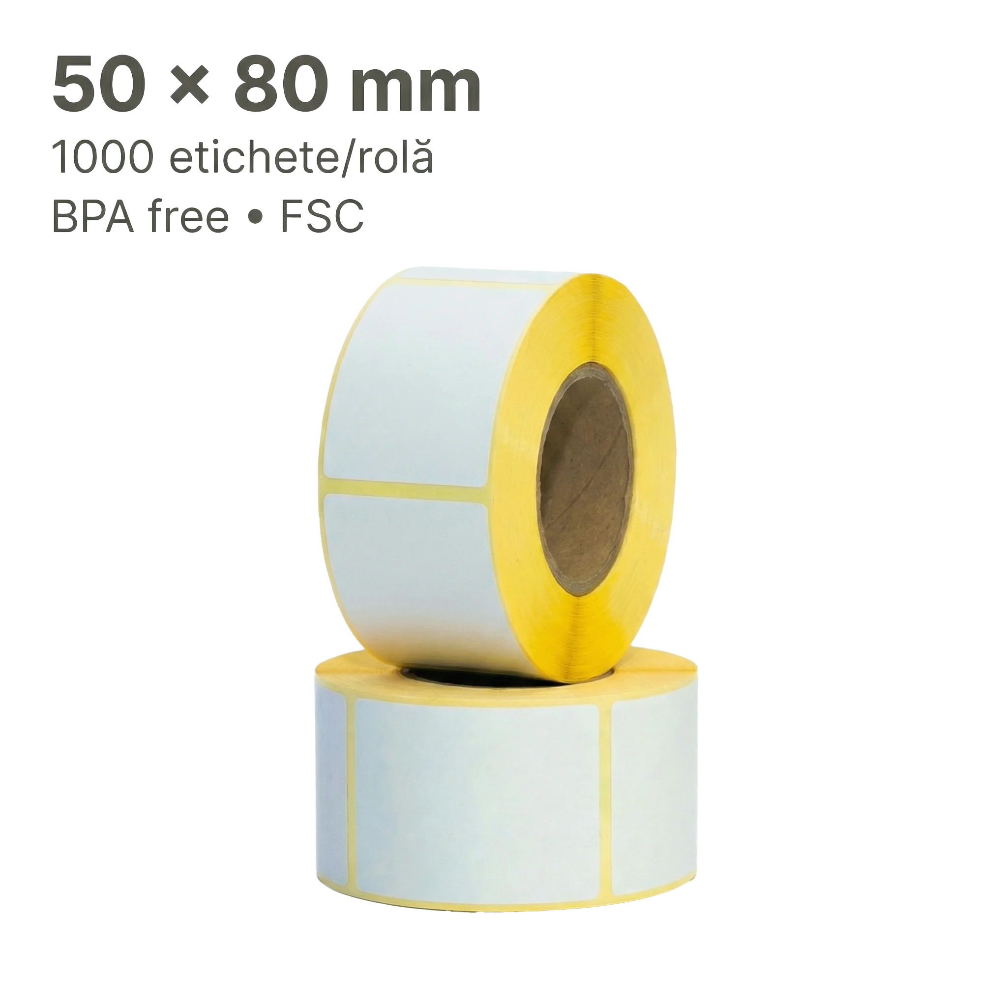 Etichete Thermal ECO H2510 50x80 mm, 1000/rolă BPA free, FSC