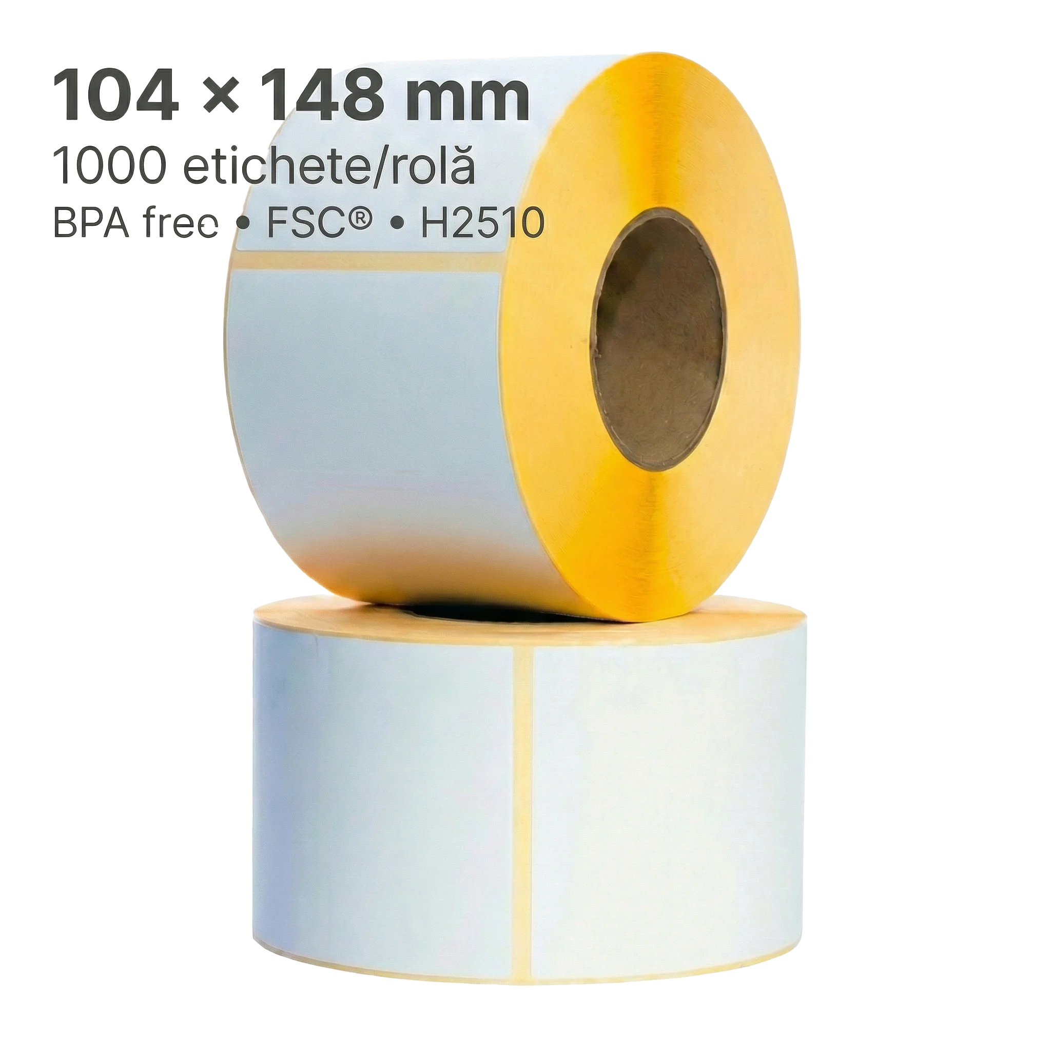 Etichete Thermal ECO H2510 104x148 mm, 1000/rolă BPA free, FSC